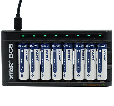 XTAR Rechargeable Lithium AA 8-Pack