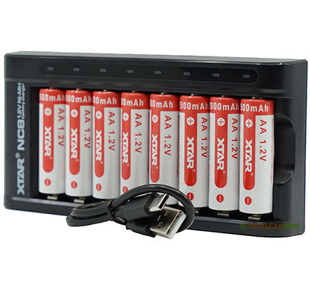 XTAR Rechargeable Ni-MH AA 8-Pack